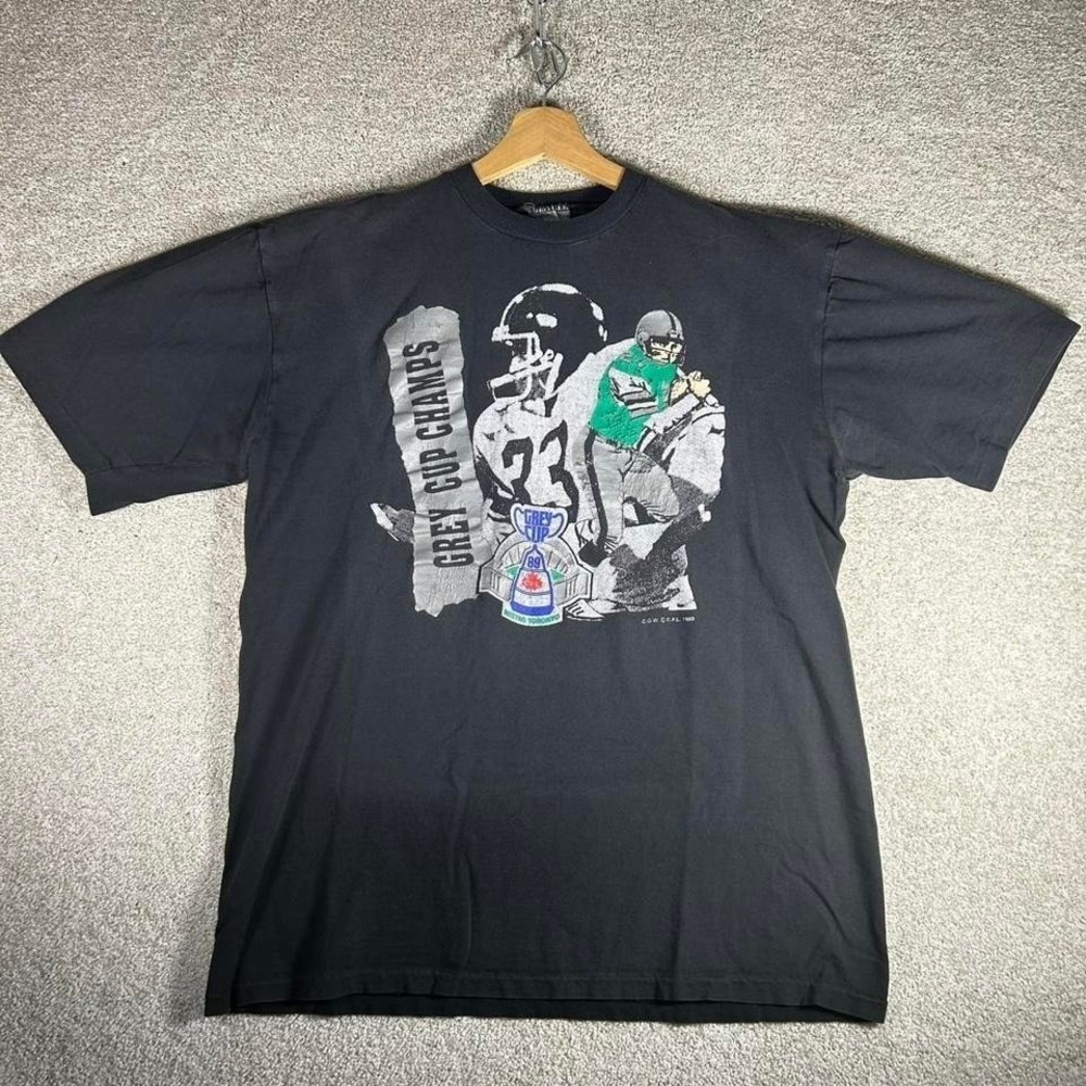 Vintage 1989 Saskatoon Roughriders Canadian football league tshirt CFL